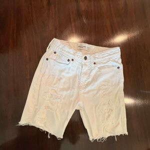 Abercrombie kids 9/10 white jorts